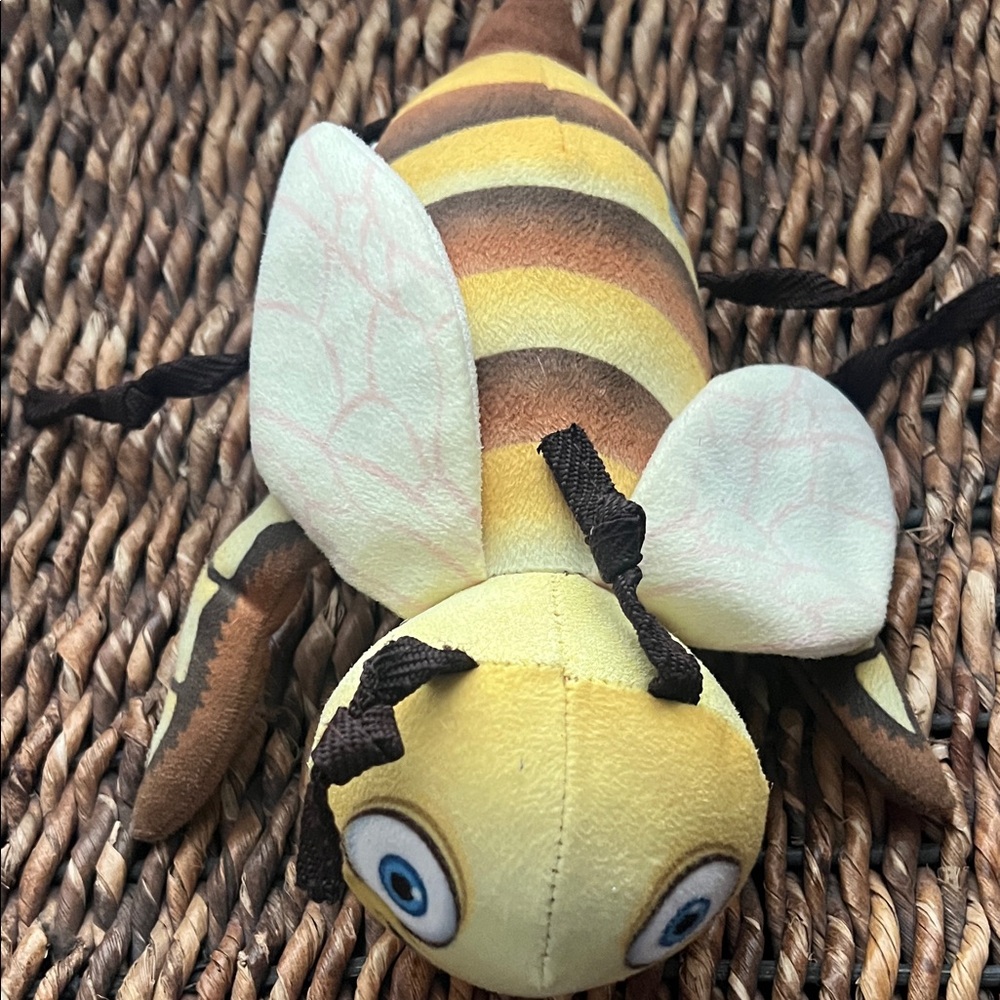 Striped Bee Dog Toy - Yellow and Brown